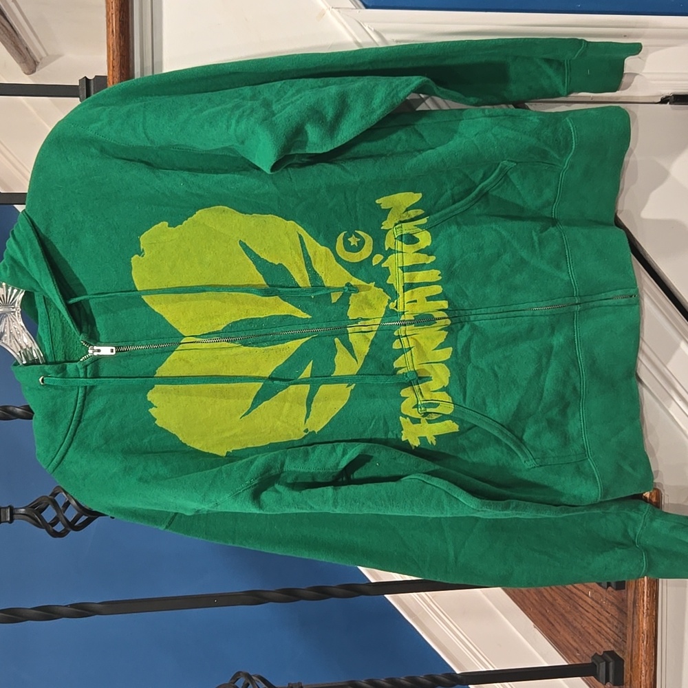 Foundation Skateboards M zippered sweatshirt, green